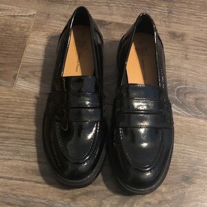 Time and Tru Glossy Black Flats